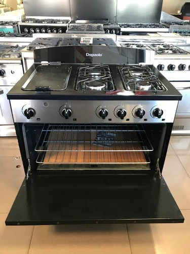 Cocina Industrial Depaolo 4 Hornallas Y Plancha Bifera