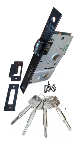 Fechadura Com Puxador Blim Blim Porta De Entrada Stam Tetra Cor Preto