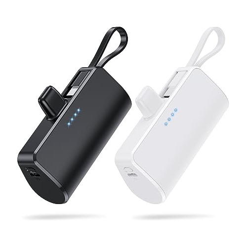 [2 Pack] Small Portable Charger 5200 Mah For iPhone,pd 3.0a