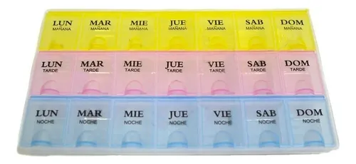 comprar Pastillero Mañana Tarde Noche Organizador Pastillas 3 Tomas