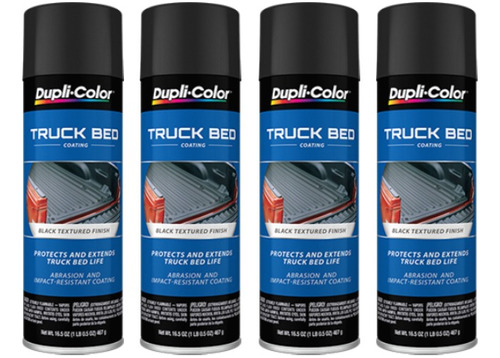 Paq. 4 Revestidor De Caja De Camioneta En Spray Color Negro