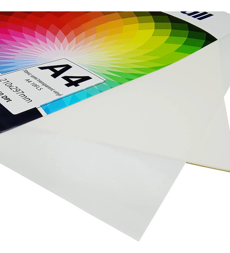 Vinil Adesivo 115g A4 Leitoso Semi Transparente 10fls X-full Cor Semi Transparente Leitoso