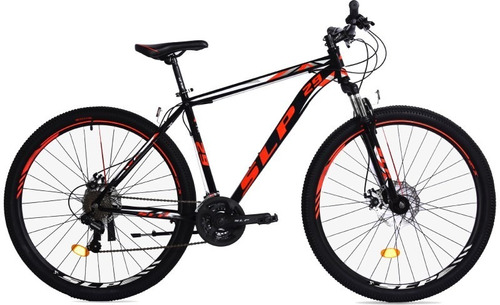 Mountain bike SLP 5 Pro R29 18" 21v frenos de disco mecánico cambios SLP color negro/rojo con pie de apoyo  