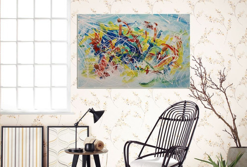 Vinilo Decorativo 30x45cm Abstracto Arte Colores Dibujo M5