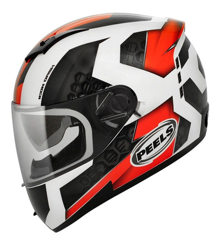 Capacete para moto  integral Peels  Icon  branco e vermelho dash tamanho 62 