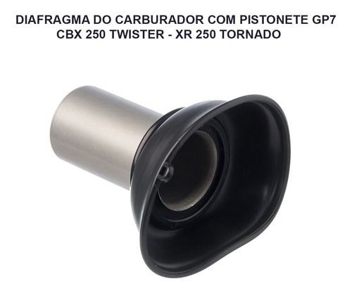 Diafragma Carburador Xr 250 Tornado Com Pistonete 2004 2005