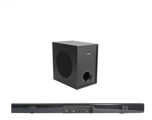 Barra De Sonido Gadnic 120w Bluetooth Usb Sub Woofer Mp3 Aux Color Negro