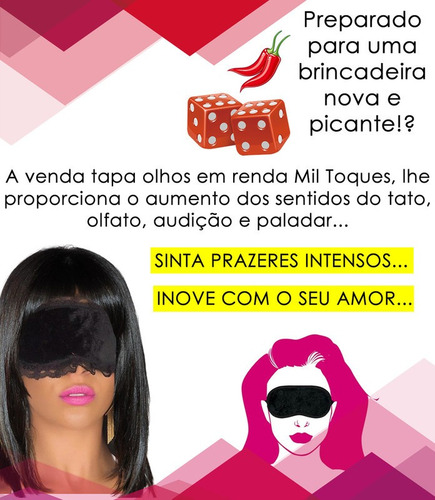 Imagem 7 de 8 de Kit Tapa Olhos, Algemas De Metal, Gel De Massagem, 2 Brindes