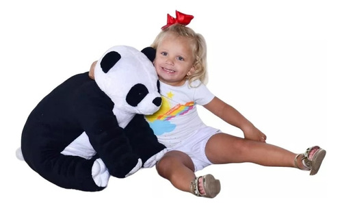 Urso Panda De Pelúcia 50cm Grande Bebe Almofada Antialérgico