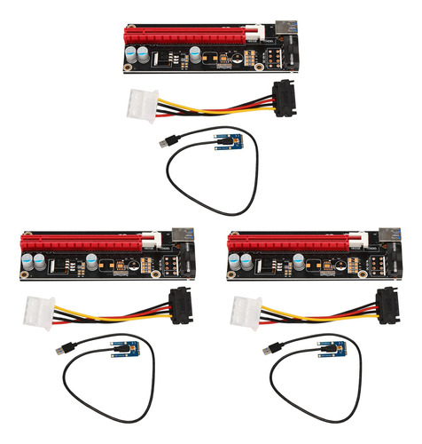 3x Mini Pcie A Pci 16x Riser Para Portátil, Tarjeta Externa