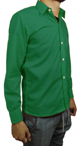 Camisa  Hombre Verde Intenso Calidad Premium