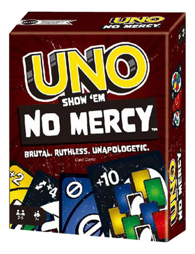 Juego De Cartas Uno Toy No Mercy 168 Cartas Show No Mercy