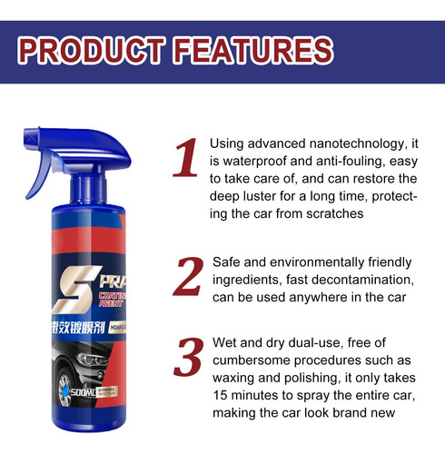 Cera En Aerosol Para Automóviles Con Revestimiento Superior,