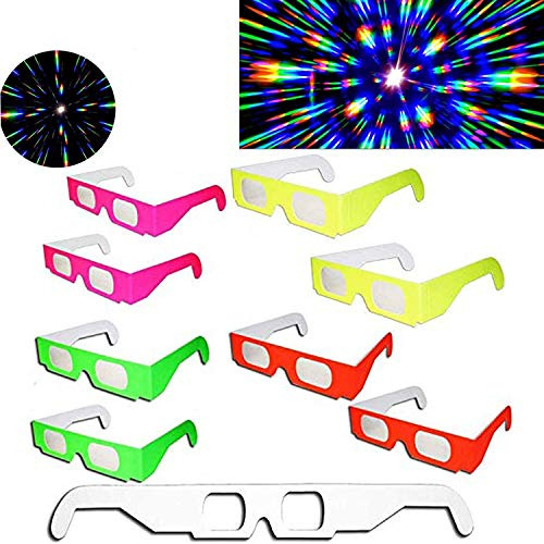 100 Pares De Gafas De Difracción 3d Rainbow Glass, Mul...