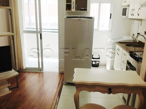 Imagem 2 de 15 de Em Moema Muito Bem Localizado, Flat Todo Mobiliado Disponível. - Sf32328