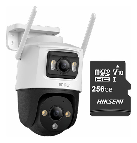 Imou Cámara De Seguridad Cruiser 6mp Ipc-s7xn-6m0wed-plus-256 Con Microsd 256gb Doble Lente Fullcolor Imou Sense Alta Definición Audio Doble Vía Detección De Humanos 6m0wed Protección Exterior Ip66