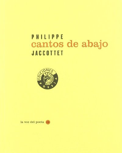 Libro Cantos De Abajo +cd  De Jaccottet P Jaccottet Philippe