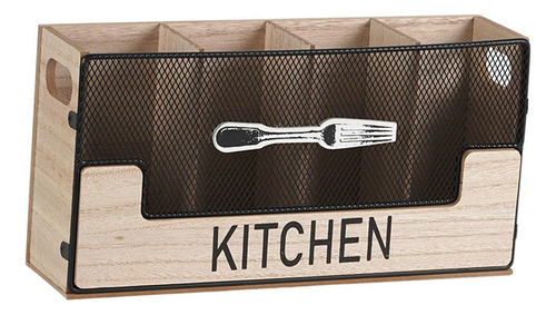 Organizador De Cubiertos De Madera, Organizador De Cucharas,