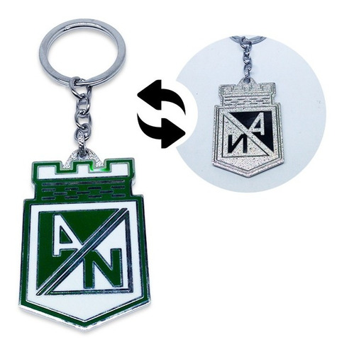 Llavero Atlético Nacional Escudo Metálico Fútbol Colombiano