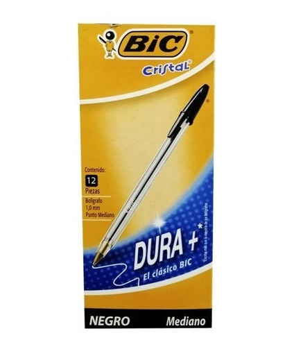 Esfero Bic Cristal Negro X 12