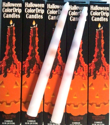 Halloween Color Drip Candle Set 0f 6 Velas 10  
