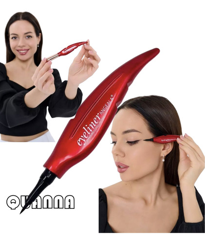Delineador Lápiz Para Ojos Impermeable Quanna Eyeliner Pen Líquido Punta De Plumón Semimate Larga Duración 24hr Resistente Al Sudor Antimanchas Con Cerdas Suaves Secado Rápido Cosméticos De Maquillaje
