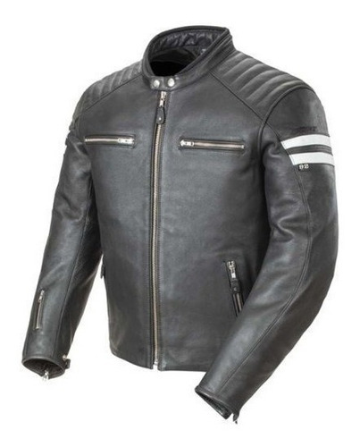 Chaqueta De Moto De Cuero Para Hombre