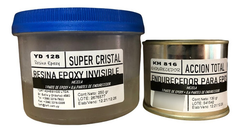 Resina Epoxi Super Cristal + Endurecedor 400g (250g + 150g)