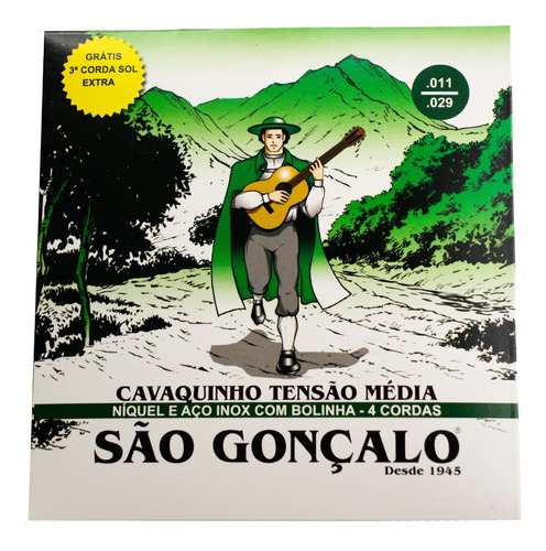 Encordoamento P/cavaquinho Aço C/bolinha .011 Sao Goncalo