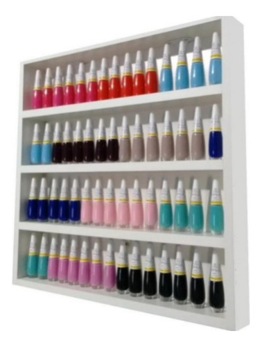 Porta Organizador De Esmaltes Branco Com Fundo