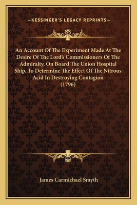 Libro An Account Of The Experiment Made At The Desire Of ...