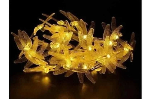 Imagen 2 de 3 de Guirnalda Libelula Solar Led Boda 5 Mts Exterior E Interior