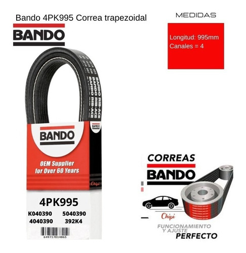 Correa Aire Acondicionado Mazda 323 V Ba 1.5 1994 1998