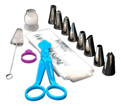 Jogo Para Confeiteiro Inox Kit 15 Peças Bicos Bolos