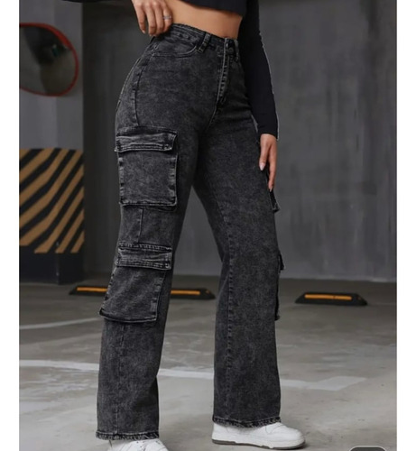 Pantalón Doble Cargo 8 Bolsas Para Mujer De Moda