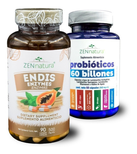 Enzimas Y Probioticos Zen Natura Digestión Inmunidad Sabor Sin sabor