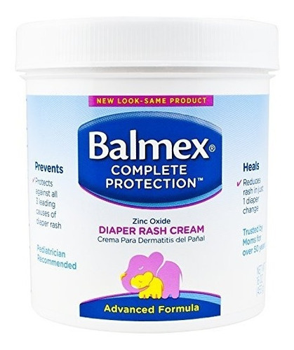 Balmex Diaper Rash Cream Con Óxido De Zinc 16 Oz