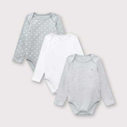 Pack Bodies Bebés Gris 38941 Opaline