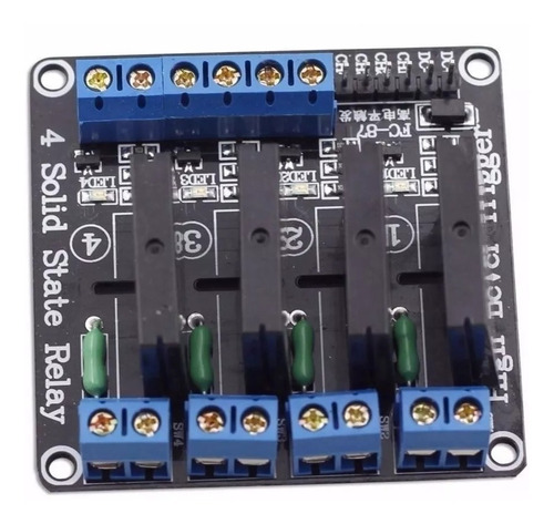 Modulo Relevador Relay Estado Solido 4 Canales 5v Low Level