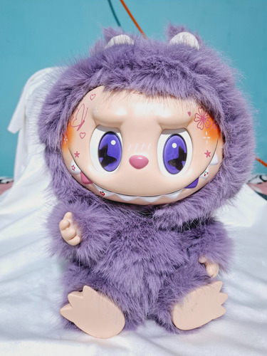 Labubu Zimomo Morado Mariposas Colección 38 Cm Calidad 1:1