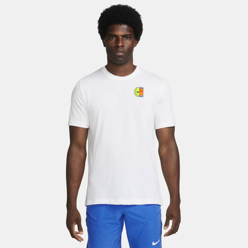 Playera Para Hombre Manga Corta Nikecourt Dri-fit Blanco