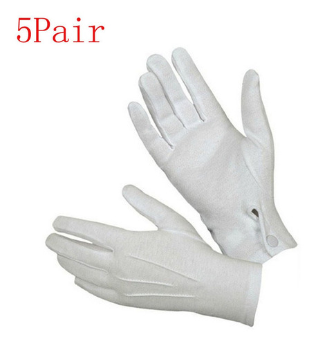 Guantes Formales Para Adultos, 5 Pares, Para Esmoquin, Algod