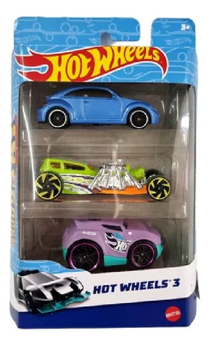 Hot Wheels Autos Pack X 3 Autitos Surtidos Original Mattel