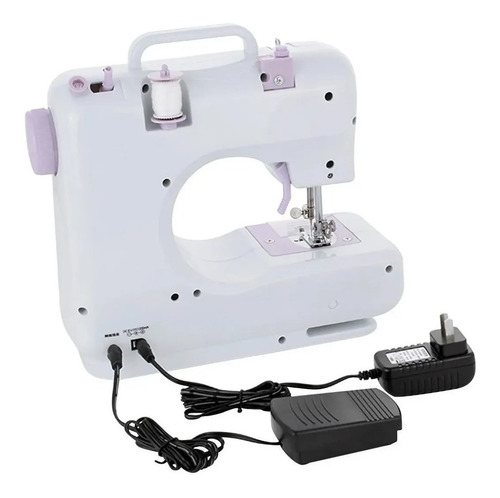 Maquina De Coser 12 Puntadas Costuras Electrica Pilas Cuota Color Blanco