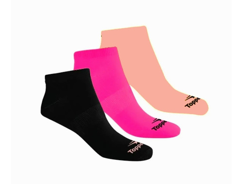 Medias Topper Pack X 3 Soquetes Performance Mujer Running