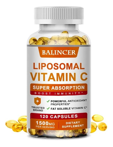 Vitamina C Liposomal 1500mg 120 Cápsulas Blandas 