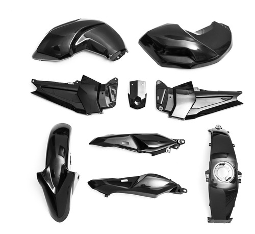 Kit Plasticos Completo Yamaha Fz 16 Negro 9 Piezas Vc