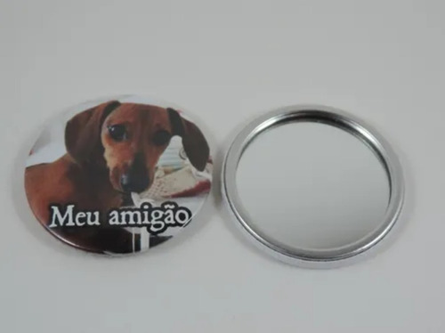 Button Espelho De Vidro 55mm (100 Unidades)