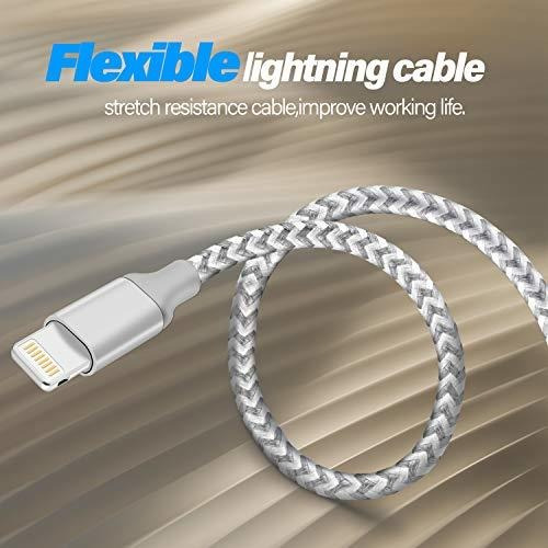 iPhone Charger 5pack 3 6 10ft Mfi Certified Cable To Usb Xs