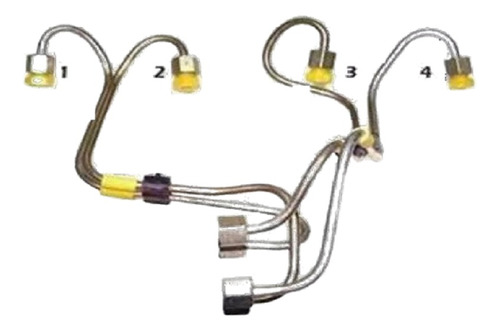 Caños Inyección Diesel Peugeot 205-405 4 Cilindros